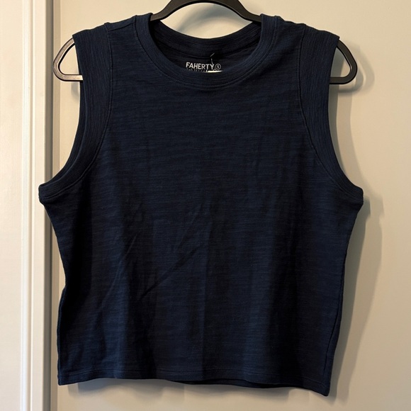 NWT Faherty Sunwashed Slub Muscle Tank - Picture 1 of 3